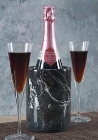 img 3 attached to Wine Chiller Tabletop Handmade Marble Wine Chillers - 5X5X6.5 Inch" Tall Portable Home & Kitchen Decoration - Black Champagne Cooler Best For Utensil, Flower Vase & Stationery Holders (BZ-03)