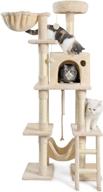 dooradar cat tree: 61” multi-level cat tower for indoor cats - interactive cat condo furniture with scratching posts, ladder, toys, and perch - ideal kitten kitty activity center for play and rest logo