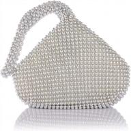 women silver beaded clutch purse evening bag for 6.0inch android ios phones - cocktail wedding party logo