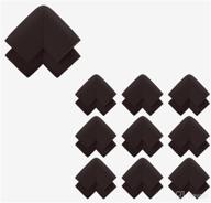 👶 20-piece baby-proofing edge and corner guards for furniture table desk stair cabinet – thicker style, brown, pre-applied double-sided tape logo