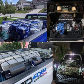 img 1 attached to 🚚 Amiss Heavy Duty 4x6 Ft Truck Cargo Net for Pickup Trucks and SUVs | Roof Rack Cargo Net with 12 Black Clips and Storage Bag | Ideal for Small Trailers | Enhanced Truck Bed Cargo Bungee Net | Car Exterior Accessories