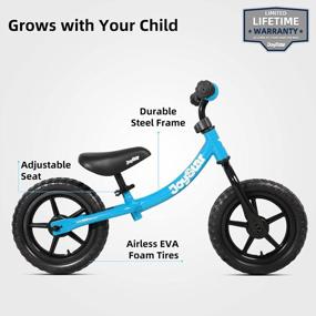 img 3 attached to JOYSTAR Lightweight 12 Inch Balance Bike For Toddlers And Kids Ages 18 Months To 5 Years - Adjustable Handlebar And Seat - No Pedal Bikes - Perfect Birthday Gift