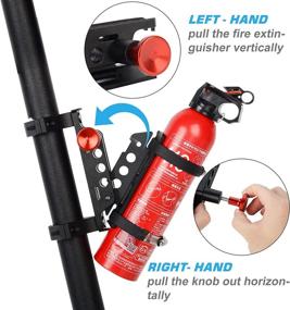 img 1 attached to 🔥 Adjustable UTV Fire Extinguisher Mount Holder with Quick Release - Compatible with Polaris RZR Ranger Can-Am Maverick ATV - Fits 1.75''-2'' Roll Bar