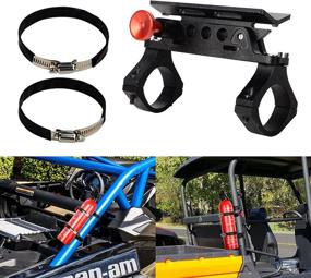 img 4 attached to 🔥 Adjustable UTV Fire Extinguisher Mount Holder with Quick Release - Compatible with Polaris RZR Ranger Can-Am Maverick ATV - Fits 1.75''-2'' Roll Bar