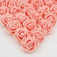 головки пенопластовых роз - упаковка 200 шт. | искусственные цветы оптом для свадьбы, домашнего декора и проектов «сделай сам» | потрясающие розы из персиковой пены - диаметр 3 дюйма логотип