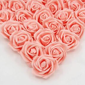 img 4 attached to Foam Rose Heads - Pack Of 200 | Artificial Flowers In Bulk For Wedding, Home Decor, And DIY Projects | Stunning Peach Foam Roses - 3 Inch Diameter
