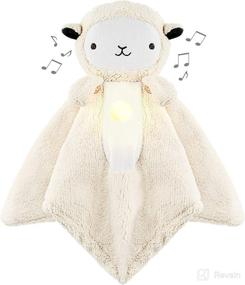 img 4 attached to 🐑 WavHello LoveBub Sound and Light Baby Security Blanket Lovey, Plush Lullaby Music Player, White Noise Soother and Soft Night Light, Machine Washable - Lou The Lamb (White Minky, 18 inches)