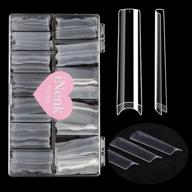 gootrades 360pcs 3xl no c curve square nail tips, xxxl long 5.5cm clear straight square nail tips, half cover abs acrylic false fake tips for salons &amp; home diy, 12 размеров логотип