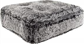 img 2 attached to Extra Plush Faux Fur Rectangle Dog Bed With Waterproof Lining And Removable Washable Cover - Fluffy Bed For Large Dogs - Bessie And Barnie - Multiple Sizes And Colors Available