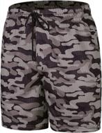 zengjo mens short sweat shorts with pockets 6" gym workout athletic casual short pants logo