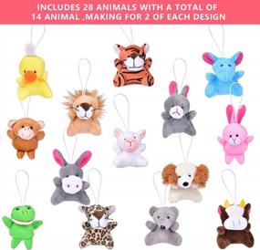 img 3 attached to Valentine'S Day Card Set With 56 Mini Animal Plush Toys - Fun Classroom Exchange Cards And Party Favors For Kids