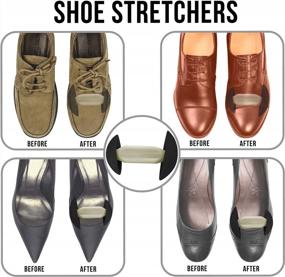 img 3 attached to Professional Shoe Stretch Spray And Mini Stretchers Set By FootMatters - 4 Oz