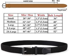 img 3 attached to 👖 Elastic Canvas Belts for Men - Stylish and Stretchy Accessories