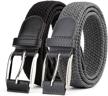 👖 elastic canvas belts for men - stylish and stretchy accessories logo