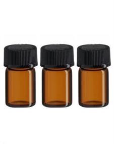 img 3 attached to 24 Pack of Amber Glass Essential Oil Bottles - 5/8 Dram (2ml) Size - Includes Orifice Reducer and Cap