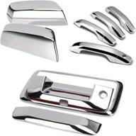 🚗 enhance your chevrolet silverado gmc sierra 1500 2500 3500: chrome door handles, top half mirror covers, & tailgate cover (with camera hole) логотип