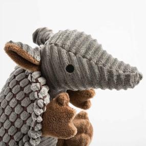 img 1 attached to Entertain Your Furry Friend With Hollypet'S Squeaky Armadillo Plush Dog Chew Toy