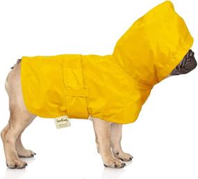 img 3 attached to 🐶 LeerKing Waterproof Dog Raincoat with Hood and Leash Hole - Adjustable Rain Jacket Coat for Small, Medium, and Large Dogs - 10 Sizes Available