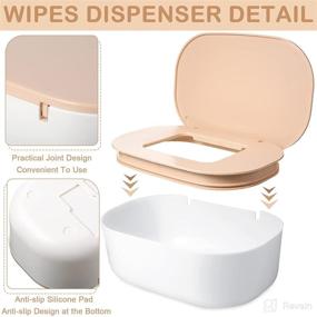 img 1 attached to 👶 Baby Wipe Dispenser with Lids - 3 Pack | Refillable Wipes Holder Case | Flushable Diaper Wipes Container | Non Slip Pad and Dustproof Tissues