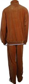 img 3 attached to Men'S Velour Tracksuit Sweatsuit Set