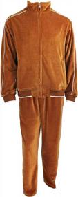 img 4 attached to Men'S Velour Tracksuit Sweatsuit Set