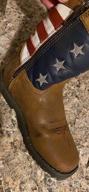 img 1 attached to Kids' Smoky Mountain Boots - Stars & Stripes Series - Western Boot with Square Toe, Leather Upper, Rubber Sole, Block Heel, and Tricot Lining review by Seth Wood