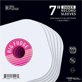 img 4 attached to 📀 BIG FUDGE Vinyl Record Inner Sleeves - 100x pack, Heavyweight & Acid-Free Paper, Album Covers with Rounded Corners for Easy Insertion, Slim Record Jackets for LPs & Singles, 7 inch