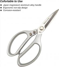 img 1 attached to Effortless, Quality Cutting: TONMA [Made In Japan] Kitchen Scissors For Herbs, Chicken, And More