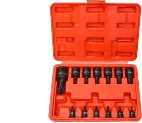 img 1 attached to 🔧 Complete 13-Piece Impact Star Torx Tork Socket Driver Tool Set Bit Kit: High-Quality Tools for Ultimate Precision and Efficiency