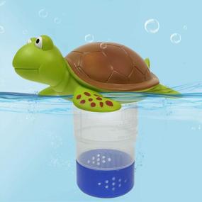 img 4 attached to Chlorine Floater For Pools: Blufree Animal-Shaped Floating Tablet Dispenser Fits 3 Inch Tabs.