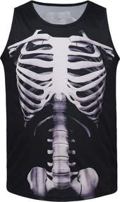 img 3 attached to Men'S Athletic Workout Gym Sleeveless Muscle Tank Top - GRAJTCIN Skeleton Shirt