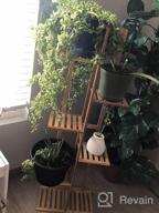 img 1 attached to 5 Tier 6 Potted Plant Stand Rack: Bamboo Flower Pot Holder Shelf For Indoor/Outdoor Planter Display Shelving Unit In Patio Garden, Corner Balcony & Living Room review by Brandon Woods