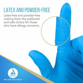 img 2 attached to Dynarex Safe-Touch Disposable Nitrile Exam Gloves, Powder-Free, Latex-Free, Touchscreen Friendly, Blue, Extra-Large, 1 Case - 10 Boxes Of 100 Gloves