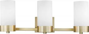 img 4 attached to Matte Brass Vanity Light With Frosted Glass Shades - Globe Electric Marcie 3-Light