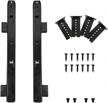 frmsaet heavy duty ball bearing keyboard drawer slides - 16 inches/black - durable cabinet furniture hardware rails logo