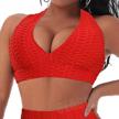 women's textured middle impact sports bra for yoga, gym workouts & exercise logo