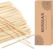 hossian natural rattan reed diffuser sticks for aroma fragrance - set of 25 x 7" x 3mm primary color sticks with refillable glass bottles and reed stick replacements logo