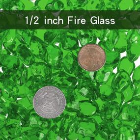 img 2 attached to 10 Lbs High Luster Emerald Green Mr. Fireglass 1/2-Inch Polygon Fire Glass For Fireplace, Pit & Lanscaping