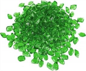 img 4 attached to 10 Lbs High Luster Emerald Green Mr. Fireglass 1/2-Inch Polygon Fire Glass For Fireplace, Pit & Lanscaping