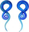 sparkling glass spiral tapers for ear stretching - set of 2 - available in 4g, 2g, 0g, and 00g gauges logo