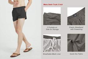 img 3 attached to 🩳 Мужские купальные шорты сетчатой подкладкой - Короткий костюм для купания MADHERO 3