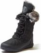 dailyshoes women's comfort round toe mid calf flat ankle high eskimo winter fur snow boots logo