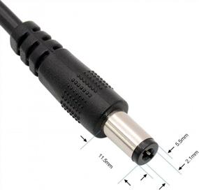 img 1 attached to TalentCell 5.5 X 2.1Mm Male Barrel Connector Adapter With Car Cigarette Female Socket For Convenient Power Access