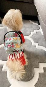 img 1 attached to 🐶 O&C Puppy Dog Backpack: Saddle Bags with Training Lead Leash - Ultimate Travel Companion!