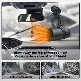 img 3 attached to 🔥 Efficient Portable Car Heater & Defogger: 12V 150W Fast Heating & Cooling, 2 in 1 Mode, Windscreen Fan with Suction Holder