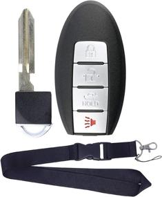 img 4 attached to 🔑 Fusedauto Replacement Smart Key Keyless Entry Remote for 2007-2012 Nissan Altima and 2009-2012 Maxima - New kr55wk48903 (Includes Transponder)