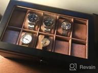 img 1 attached to Keep Your Watches Safe And Stylish With Emfogo 10-Slot Watch Box - Perfect Gift For Men And Women On Father'S Day, Birthday, Or Anniversary review by Norlan Pippinmd