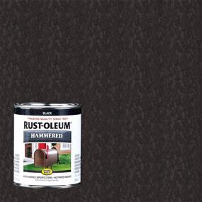 img 3 attached to Rust-Oleum 7215502 Hammered Metal Finish, Black, 1-Quart (Packaging May Vary)