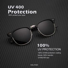img 2 attached to UV Blocking Semi-Rimless Polarized Sunglasses For Men And Women - Perfect For Driving And Outdoor Activities