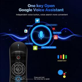 img 1 attached to Black WeChip R2 Air Remote With Voice And Backlit Keyboard - 2.4G Wireless For Android TV Box, PC, Projector, And HTPC (Not Compatible With Smart TV)